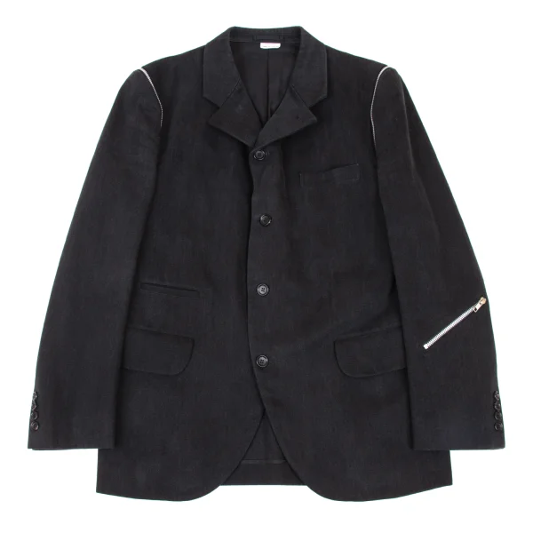 COMME des GARCONS HOMME DEUX Zip Design Detachable Sleeve Jacket Charcoal L K-174804_001