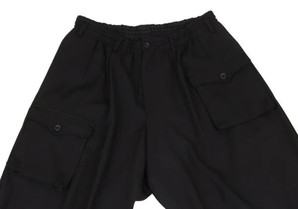 Yohji Yamamoto POUR HOMME Wool Gabardine Flap Pocket Pants K-174807_002
