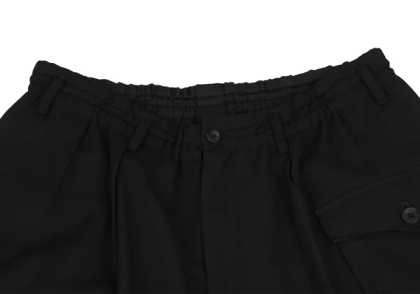 Yohji Yamamoto POUR HOMME Wool Gabardine Flap Pocket Pants K-174807_003