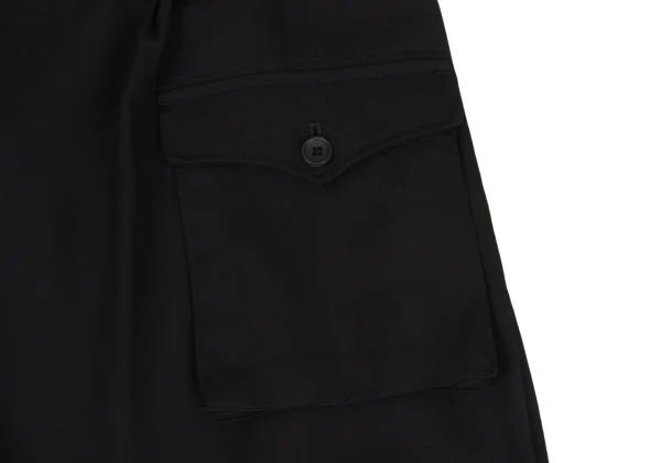 Yohji Yamamoto POUR HOMME Wool Gabardine Flap Pocket Pants K-174807_006