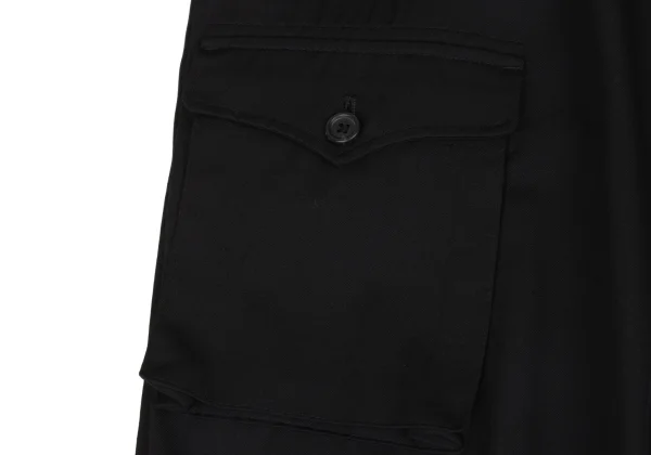 Yohji Yamamoto POUR HOMME Wool Gabardine Flap Pocket Pants K-174807_007