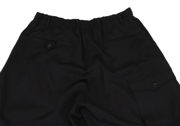 Yohji Yamamoto POUR HOMME Wool Gabardine Flap Pocket Pants K-174807_012