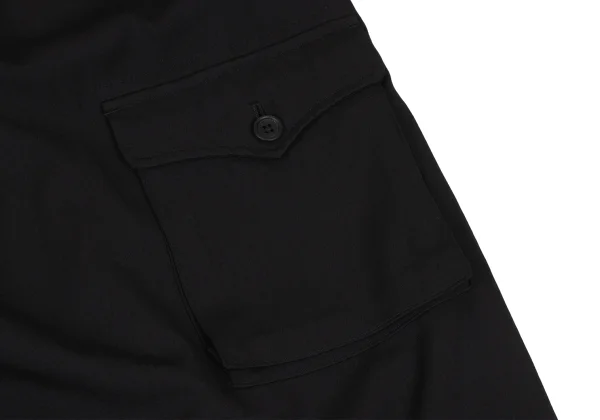 Yohji Yamamoto POUR HOMME Wool Gabardine Flap Pocket Pants K-174807_013