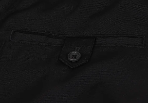 Yohji Yamamoto POUR HOMME Wool Gabardine Flap Pocket Pants K-174807_014