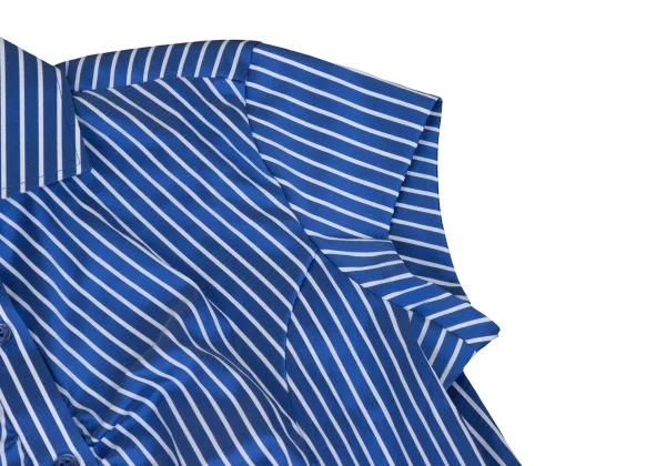 NARACAMICIE Striped Gathered French Sleeve Blouse K-174811_005