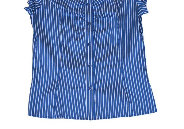 NARACAMICIE Striped Gathered French Sleeve Blouse K-174811_006