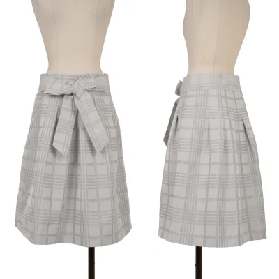 NARACAMICIE Graph Check Pleated Skirt