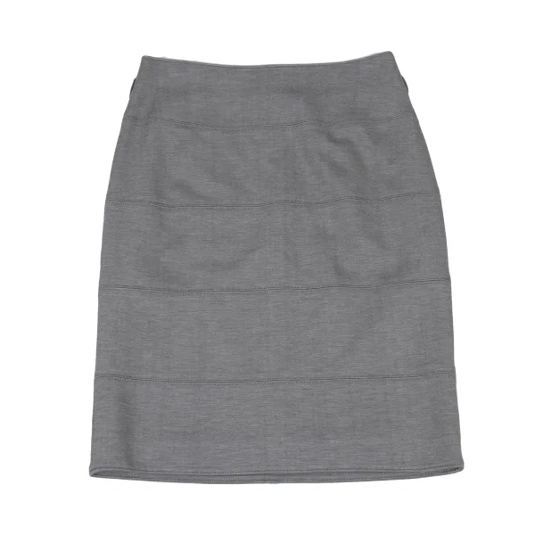 NARACAMICIE Mixed Fabric Switching A-line Skirt K-174815_002