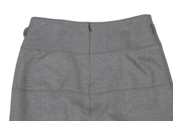 NARACAMICIE Mixed Fabric Switching A-line Skirt K-174815_008