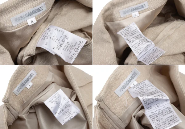 NARACAMICIE Cotton Blend Lame Tuck Jacket & Skirt K-174819_020