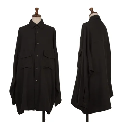 B Yohji Yamamoto Rayon Cotton Double Pocket Shirt