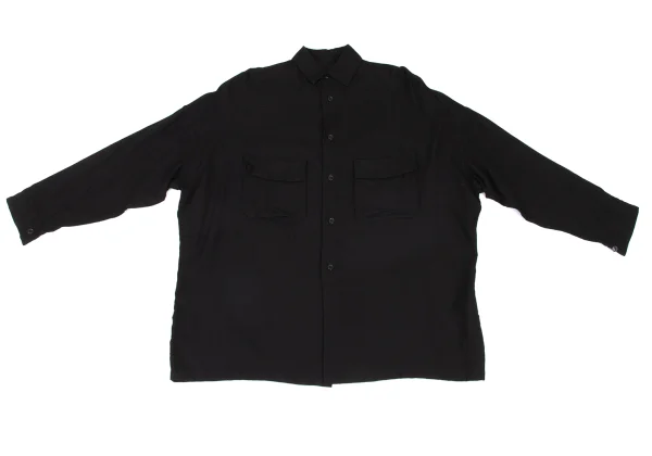 B Yohji Yamamoto Rayon Cotton Double Pocket Shirt K-174822_002
