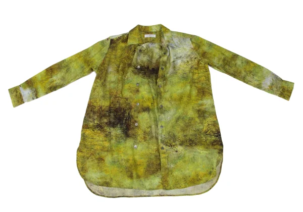 Y's Graphic Printed Double Button Wool Shirt K-174824_002