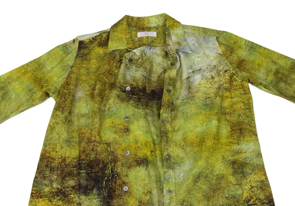 Y's Graphic Printed Double Button Wool Shirt K-174824_003