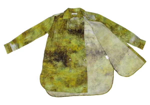 Y's Graphic Printed Double Button Wool Shirt K-174824_010