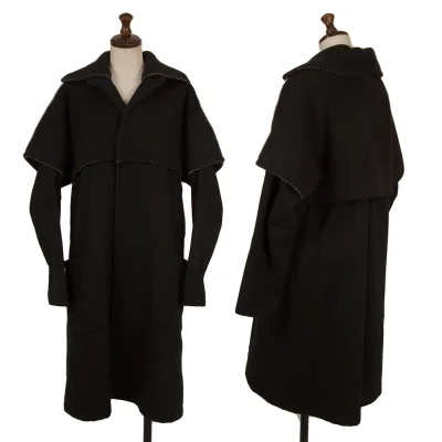 Y's Layered Wool Snap Button Coat