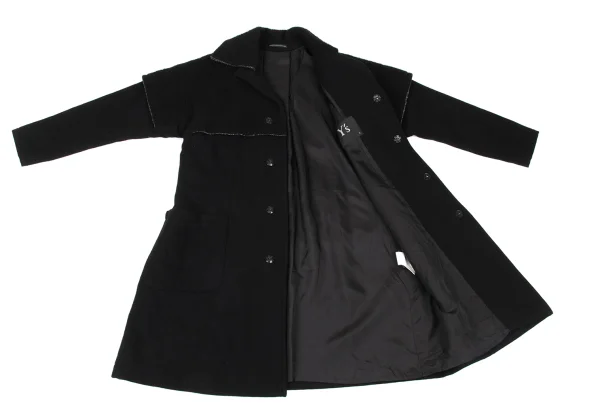 Y's Layered Wool Snap Button Coat K-174827_012