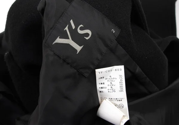 Y's Layered Wool Snap Button Coat K-174827_018