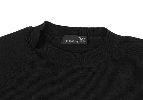 RISMAT by Y's Asymmetric Bi-color Panel Knit Sweater K-174829_004