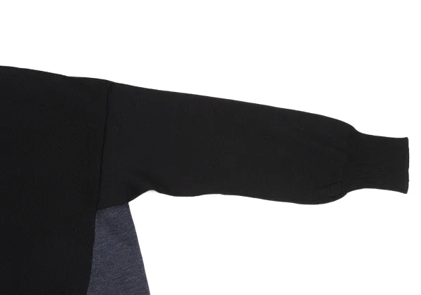 RISMAT by Y's Asymmetric Bi-color Panel Knit Sweater K-174829_005