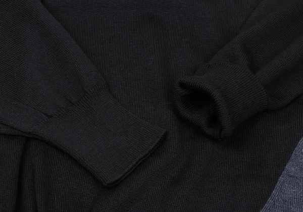 RISMAT by Y's Asymmetric Bi-color Panel Knit Sweater K-174829_006
