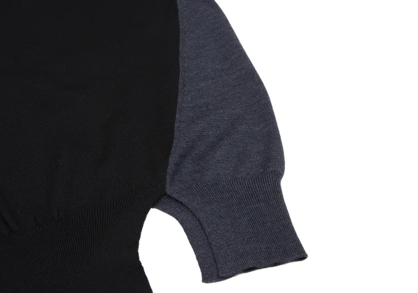 RISMAT by Y's Asymmetric Bi-color Panel Knit Sweater K-174829_008