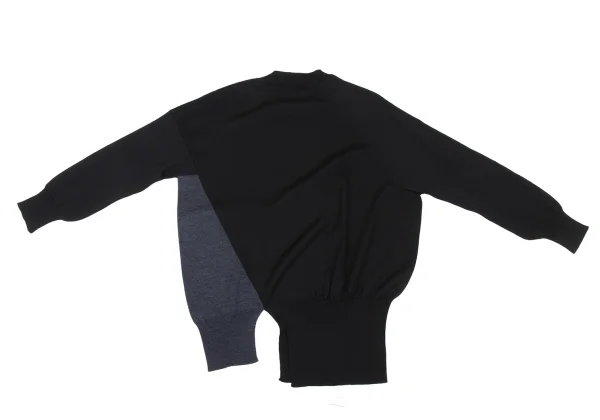 RISMAT by Y's Asymmetric Bi-color Panel Knit Sweater K-174829_010