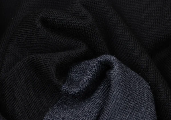 RISMAT by Y's Asymmetric Bi-color Panel Knit Sweater K-174829_011