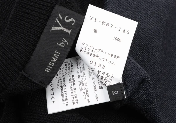 RISMAT by Y's Asymmetric Bi-color Panel Knit Sweater K-174829_013