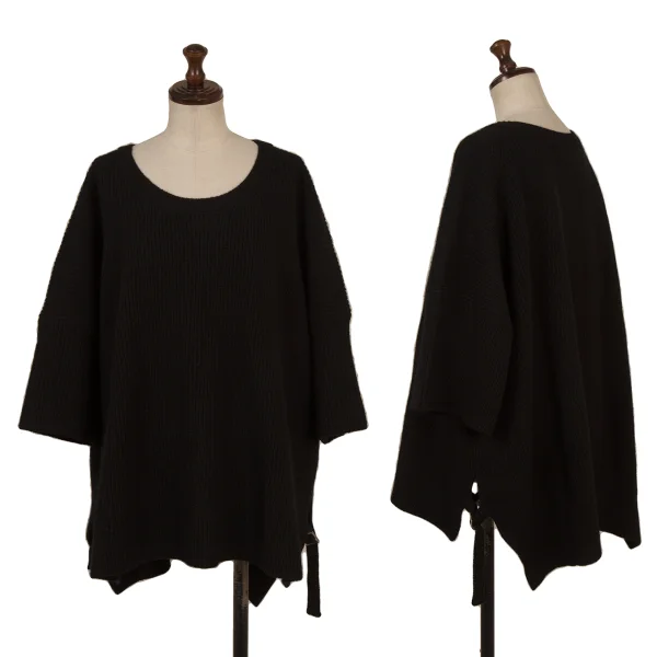 RISMAT by Y's Side Belted Knit Sweater Black 2 K-174830_001