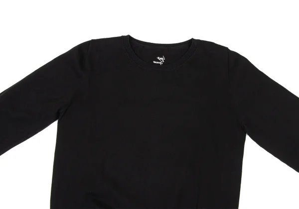 Yohji Yamamoto FEMME Cashmere Blended Cotton Knit Sweater K-174833_003