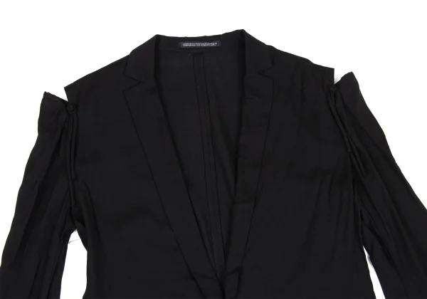 Yohji Yamamoto NOIR Wool Rayon Open Shoulder Jacket K-174834_003