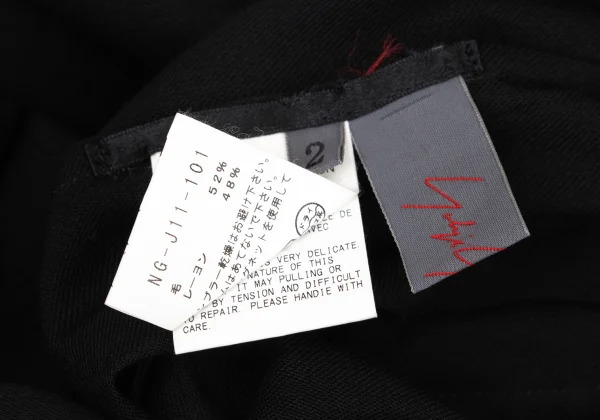 Yohji Yamamoto NOIR Wool Rayon Open Shoulder Jacket K-174834_017