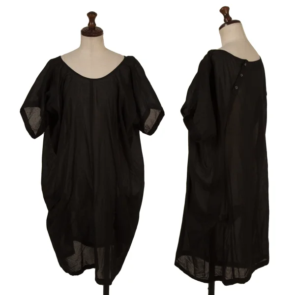 REGULATION yohji yamamoto Sheer Cotton Tunic Black 3 K-174835_001