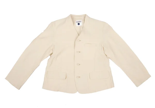Plantation Cotton Linen Collarless Jacket K-174840_002