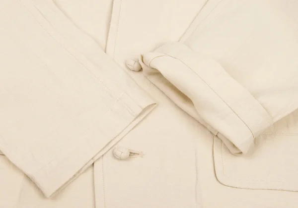 Plantation Cotton Linen Collarless Jacket K-174840_009