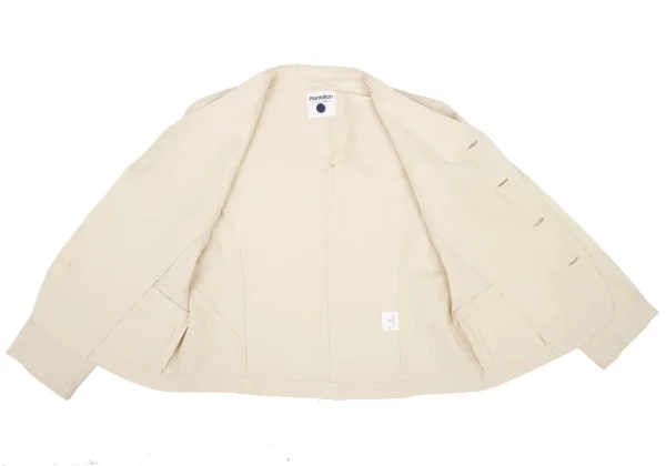 Plantation Cotton Linen Collarless Jacket K-174840_012