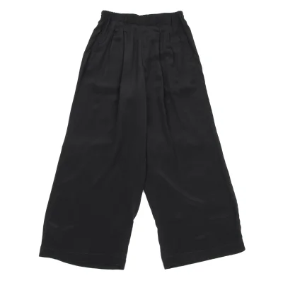 Plantation Silk Tuck Wide Pants