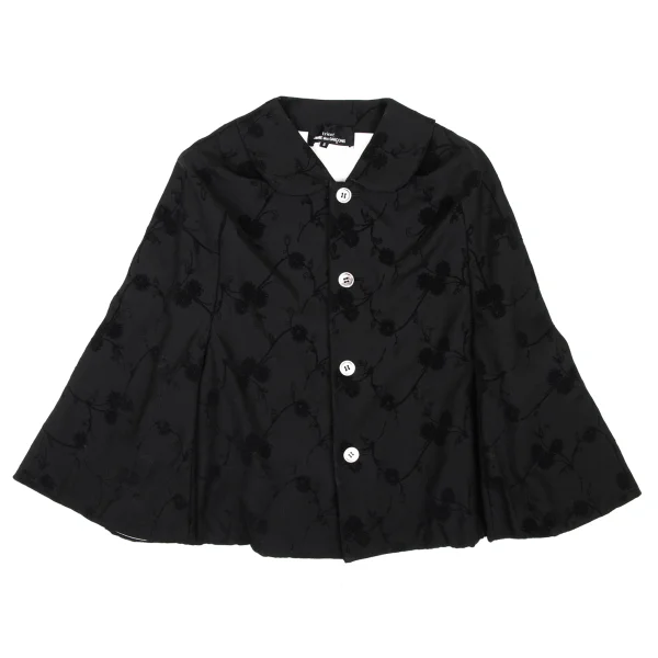 tricot COMME des GARCONS Flocked Floral Print Wool Jacket K-174842_002