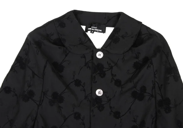 tricot COMME des GARCONS Flocked Floral Print Wool Jacket K-174842_003