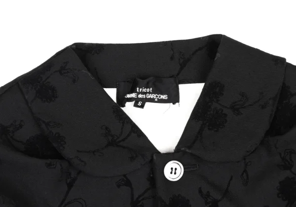 tricot COMME des GARCONS Flocked Floral Print Wool Jacket K-174842_004