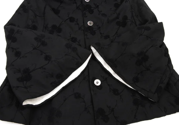 tricot COMME des GARCONS Flocked Floral Print Wool Jacket K-174842_007