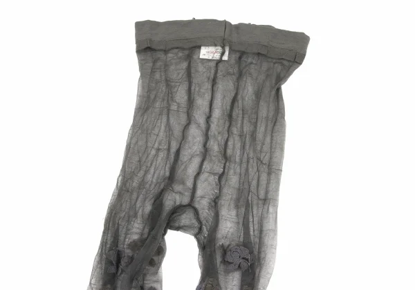 COMME des GARCONS Floral Flocked Mesh Long Stockings K-174857_002