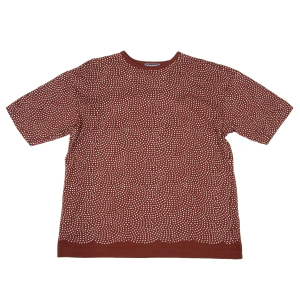 ISSEY MIYAKE MEN Dot Printed T Shirt Bordeaux M K-174860_001