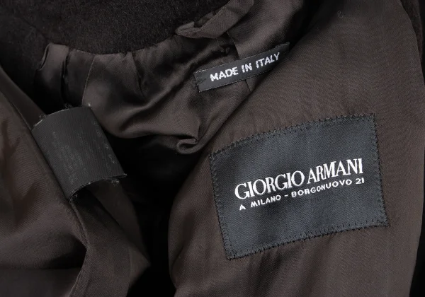 GIORGIO ARMANI Brushed Wool Fly Front Coat K-174866_018