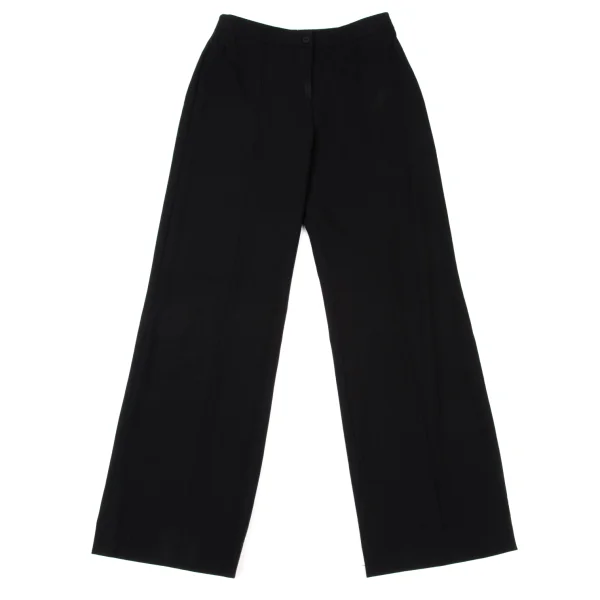 GIORGIO ARMANI Wool Seam Wide Pants Black 38 K-174867_001