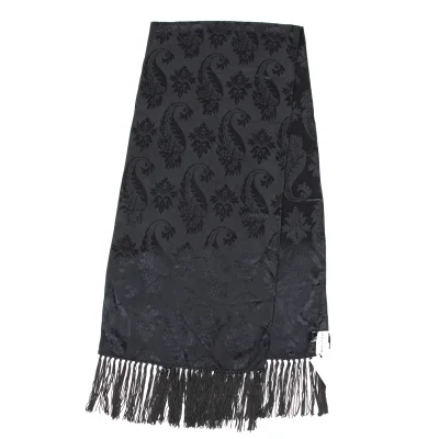 GIORGIO ARMANI Wool Botanical Jacquard Fringe Stole