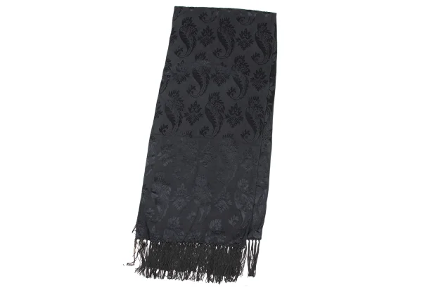 GIORGIO ARMANI Wool Botanical Jacquard Fringe Stole K-174868_004