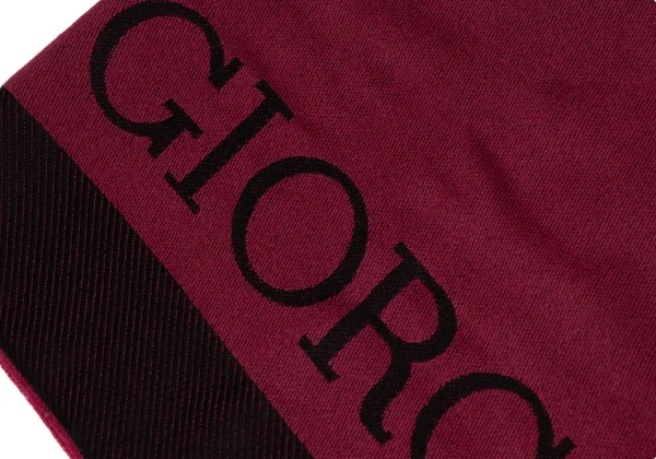 GIORGIO ARMANI Wool Bicolor Logo Jacquard Stole K-174869_002