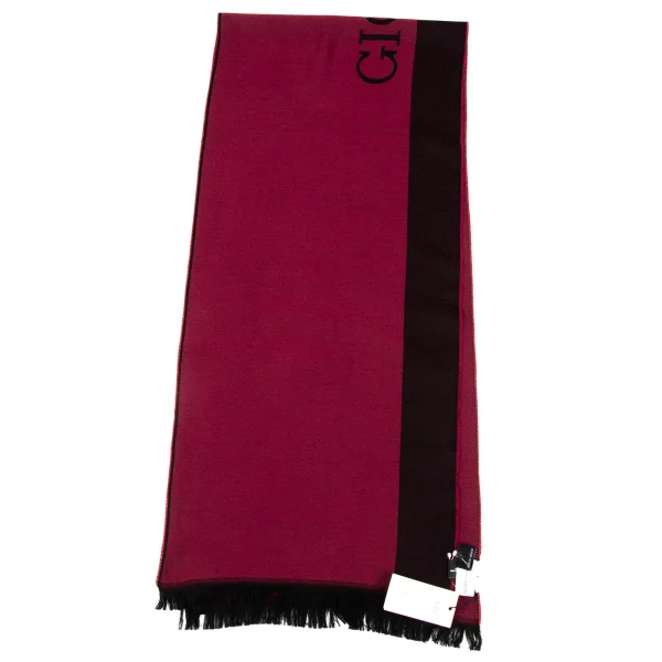 GIORGIO ARMANI Wool Bicolor Logo Jacquard Stole K-174869_004